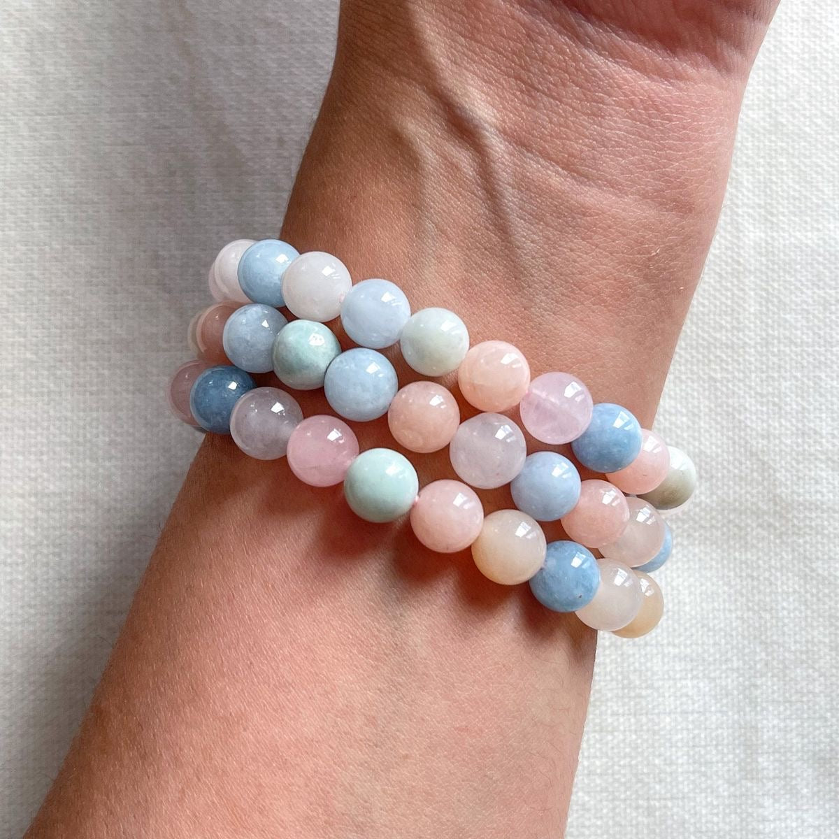 Morganite Crystal Bracelets