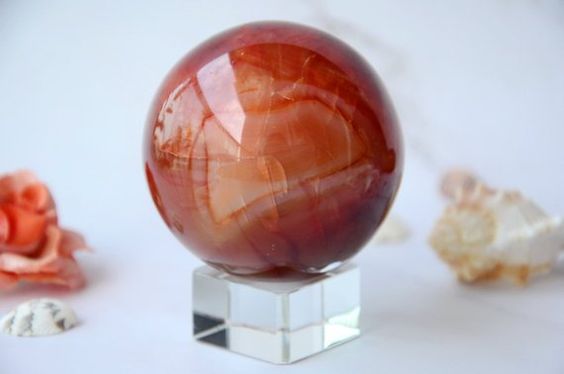 Carnelian Crystal Sphere