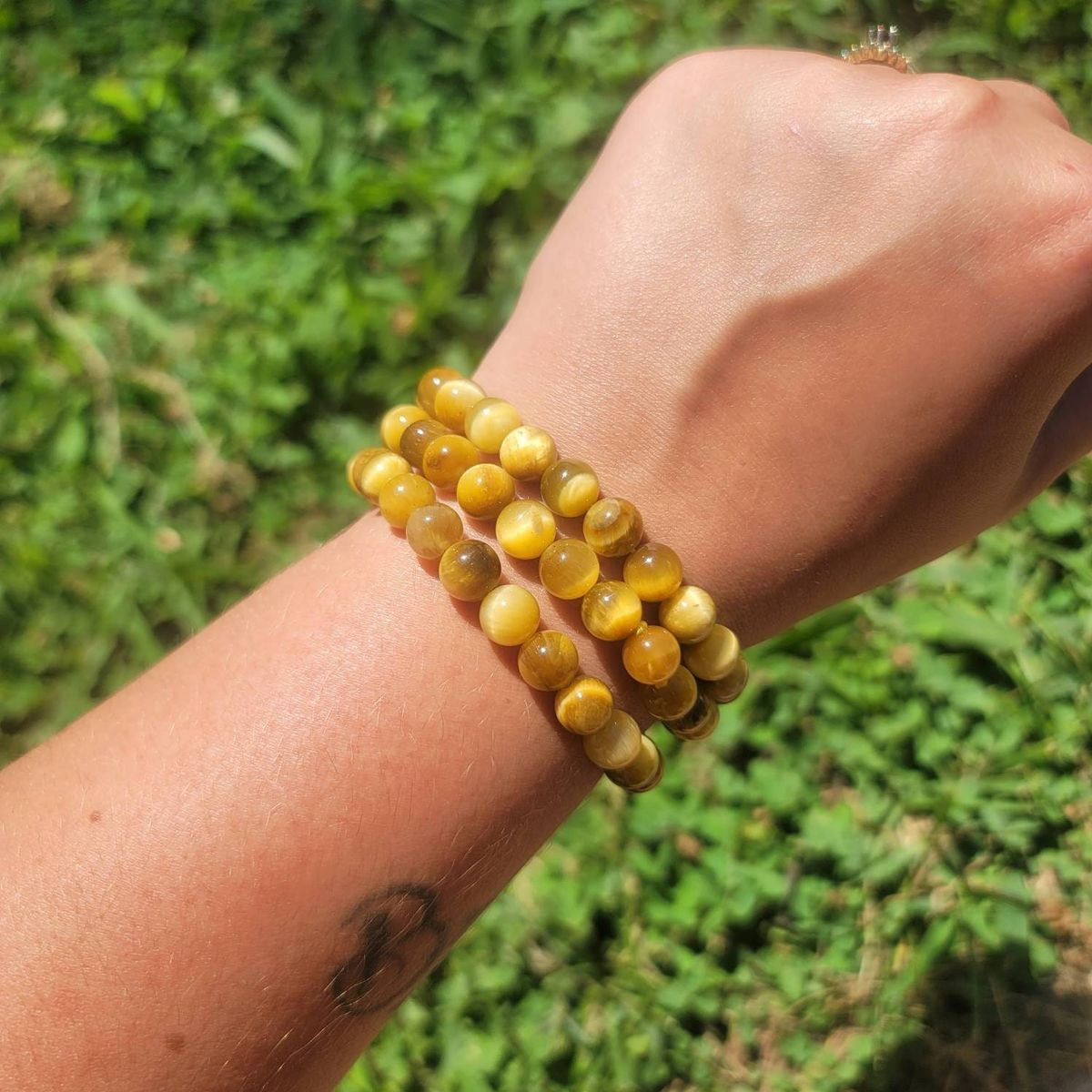 Yellow Cats Eye Crystal Bracelet