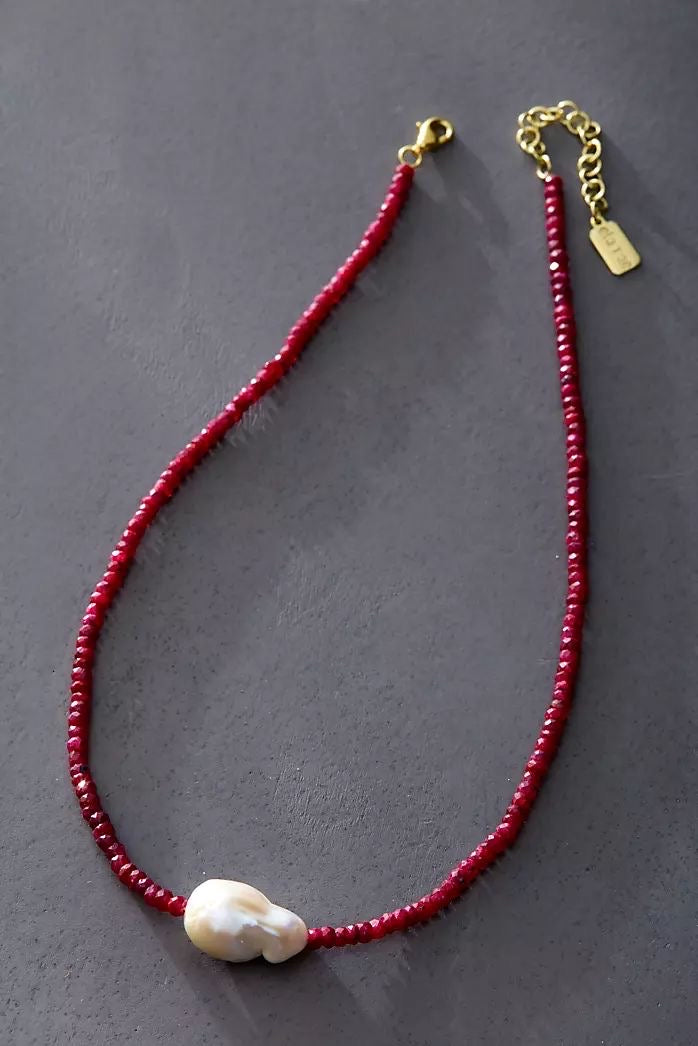 Ruby & Pearl Necklace