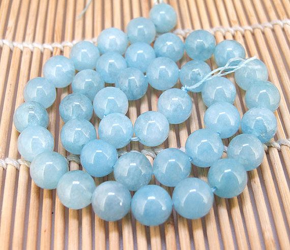 Aquamarine Crystal Bead Line
