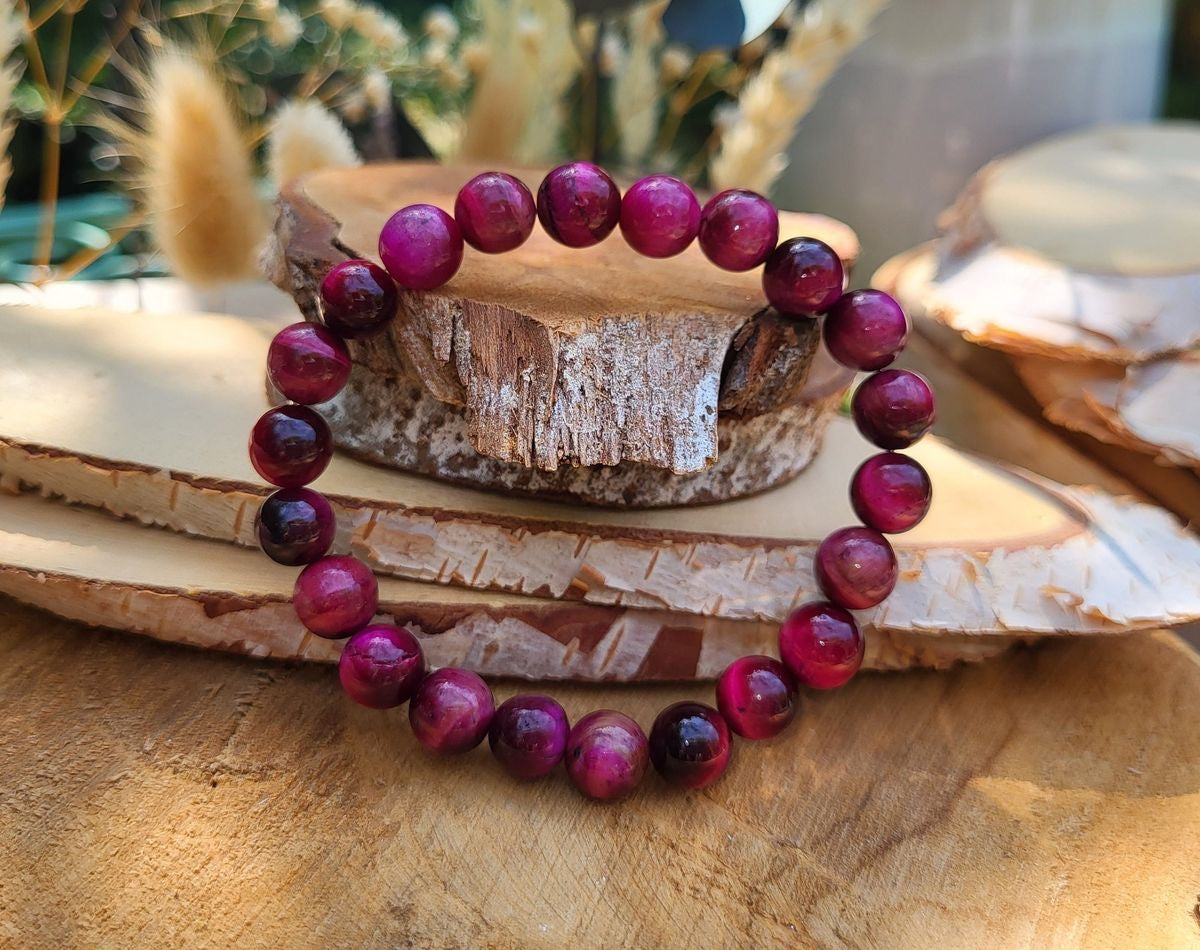 Pink Tiger Eye Crystal Bracelet