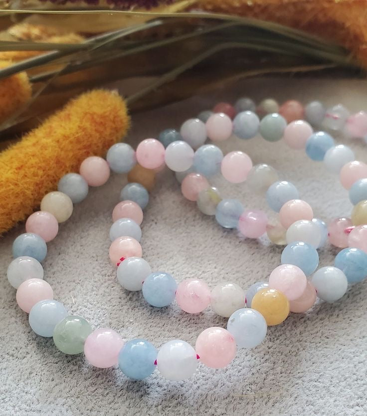 Morganite Crystal Bracelets