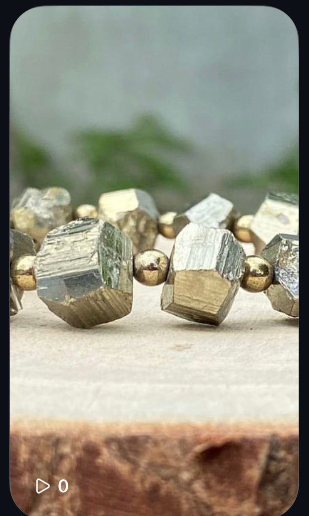 Pyrite Spanish Cube Bracelet