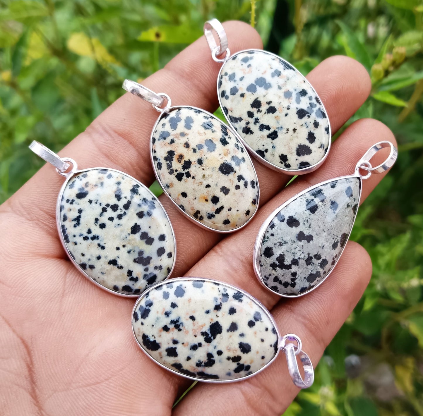 Crystal Pendent In German Sliver