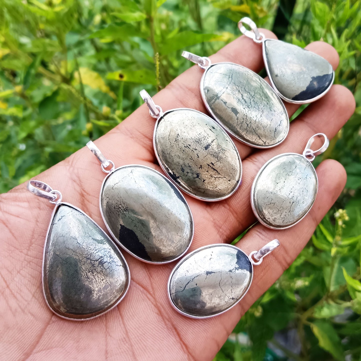 Crystal Pendent In German Sliver