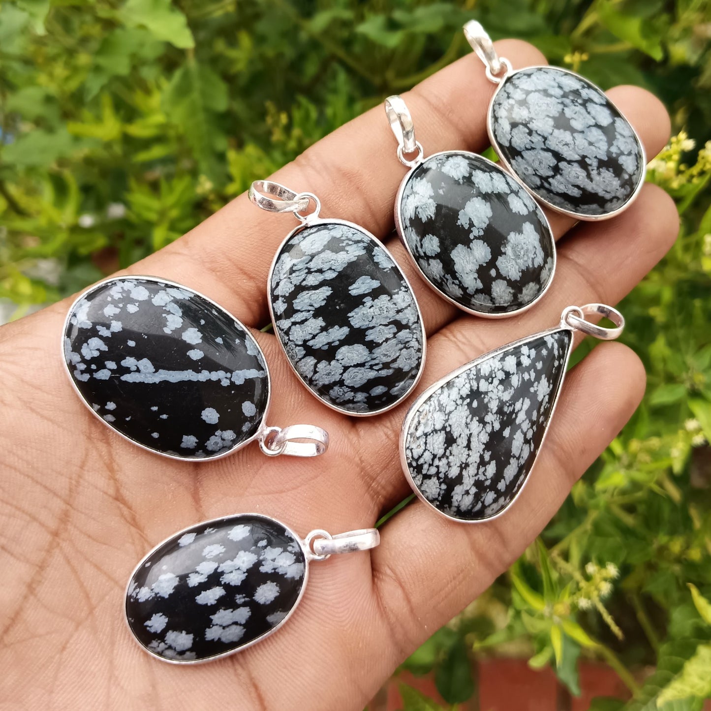 Crystal Pendent In German Sliver