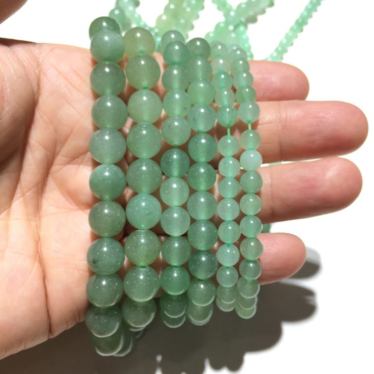 Green Aventurine Crystal Bead Lines