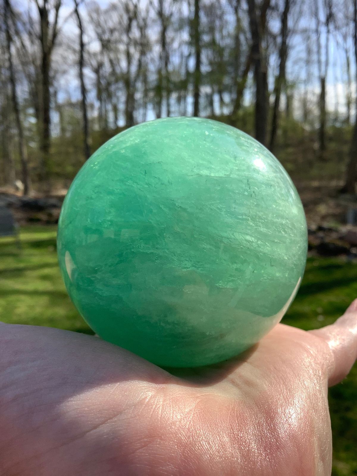 Green Fluorite Sphere
