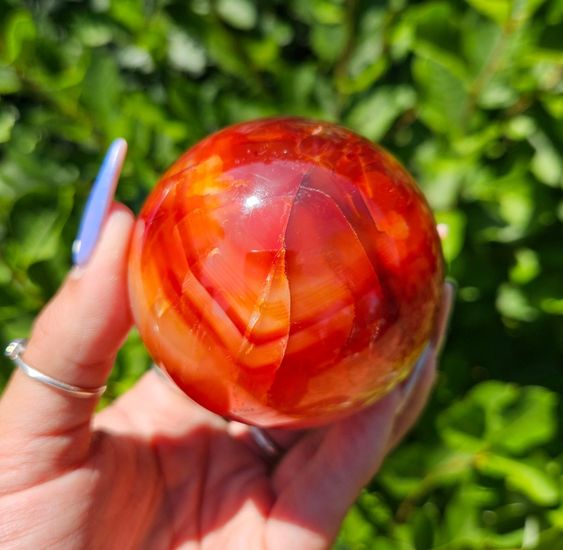 Carnelian Crystal Sphere