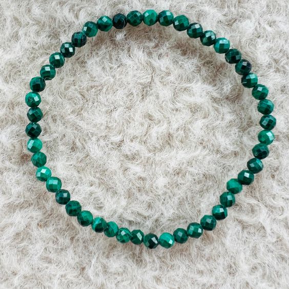 Malachite Faceted Bracelet (4mm)
