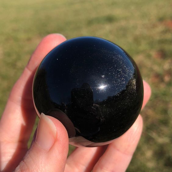 Black Tourmaline Crystal Sphere