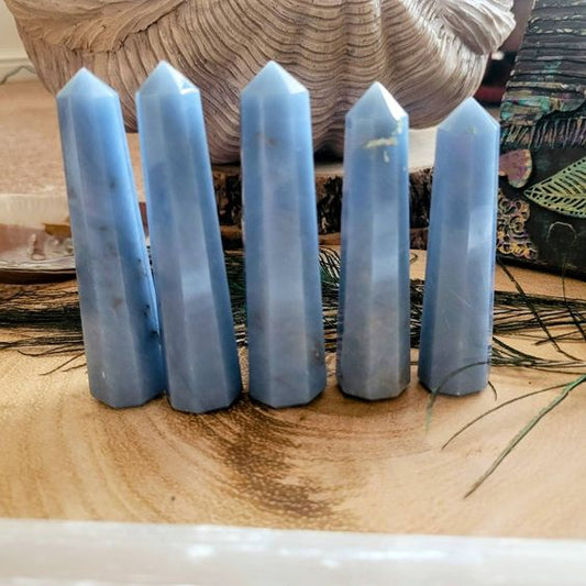 Angelite Crystal Tower