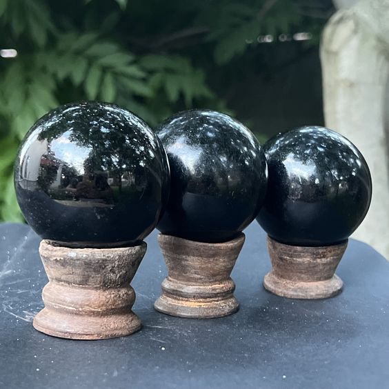 Black Tourmaline Crystal Sphere
