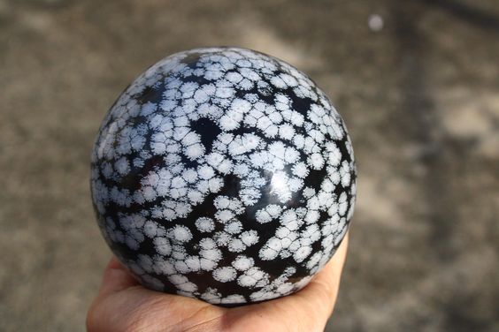 Snowflake Obsidian Sphere