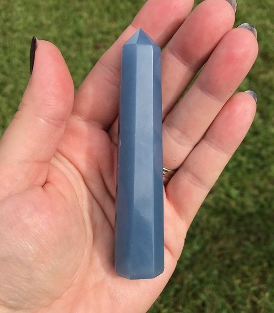 Angelite Crystal Tower