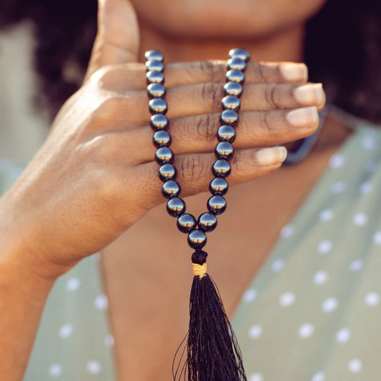 Hematite Jap Mala 108 Beads