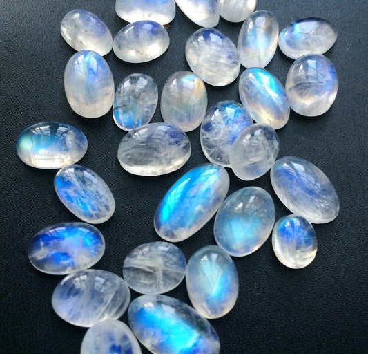 Rainbow Moonstone Cabochons