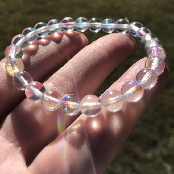 Aura Quartz \ Titanium Quartz Bracelet
