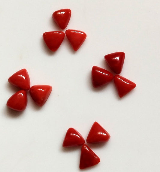 Italian Red Coral Triangle Shaped