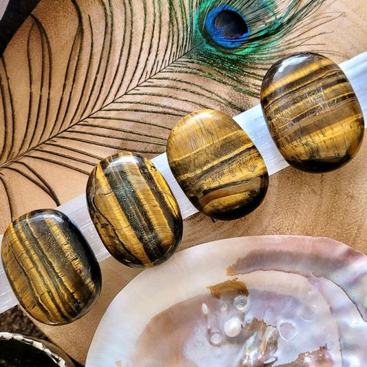 Tiger Eye Palm Stone