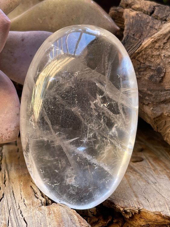 Clear Quartz Palm Stone