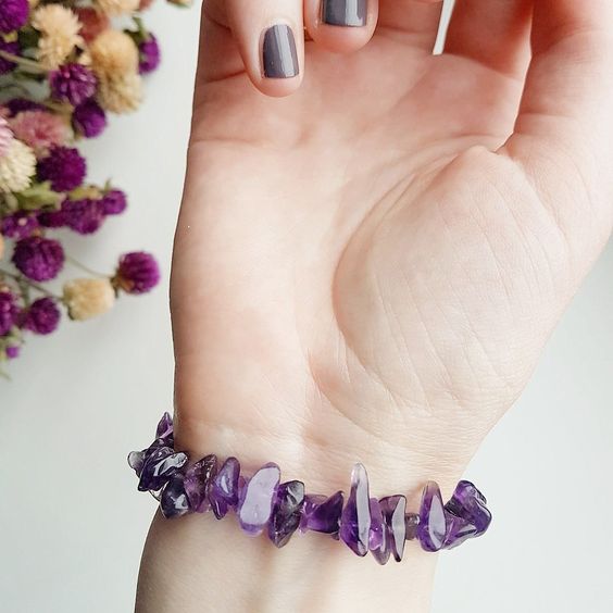 Amethyst Chips Crystal Bracelet