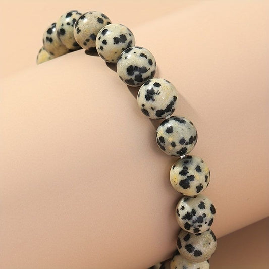 Dalmatian Jasper Crystal Bracelet