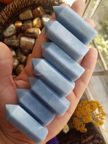 Angelite Crystal Tower