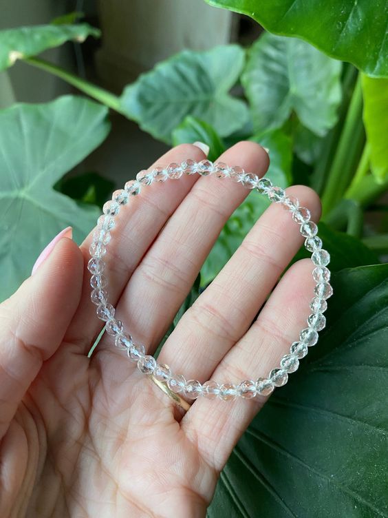 Clear Quartz Faceted Bracelet (4mm)