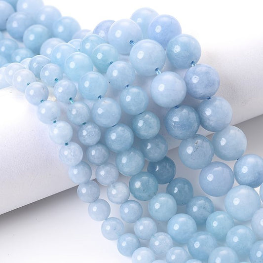 Aquamarine Crystal Bead Line