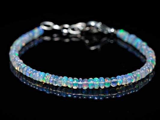 Ethiopian Opal Bracelet (With Pure Silver Links)