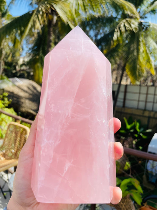 Rose Quartz Large Tower