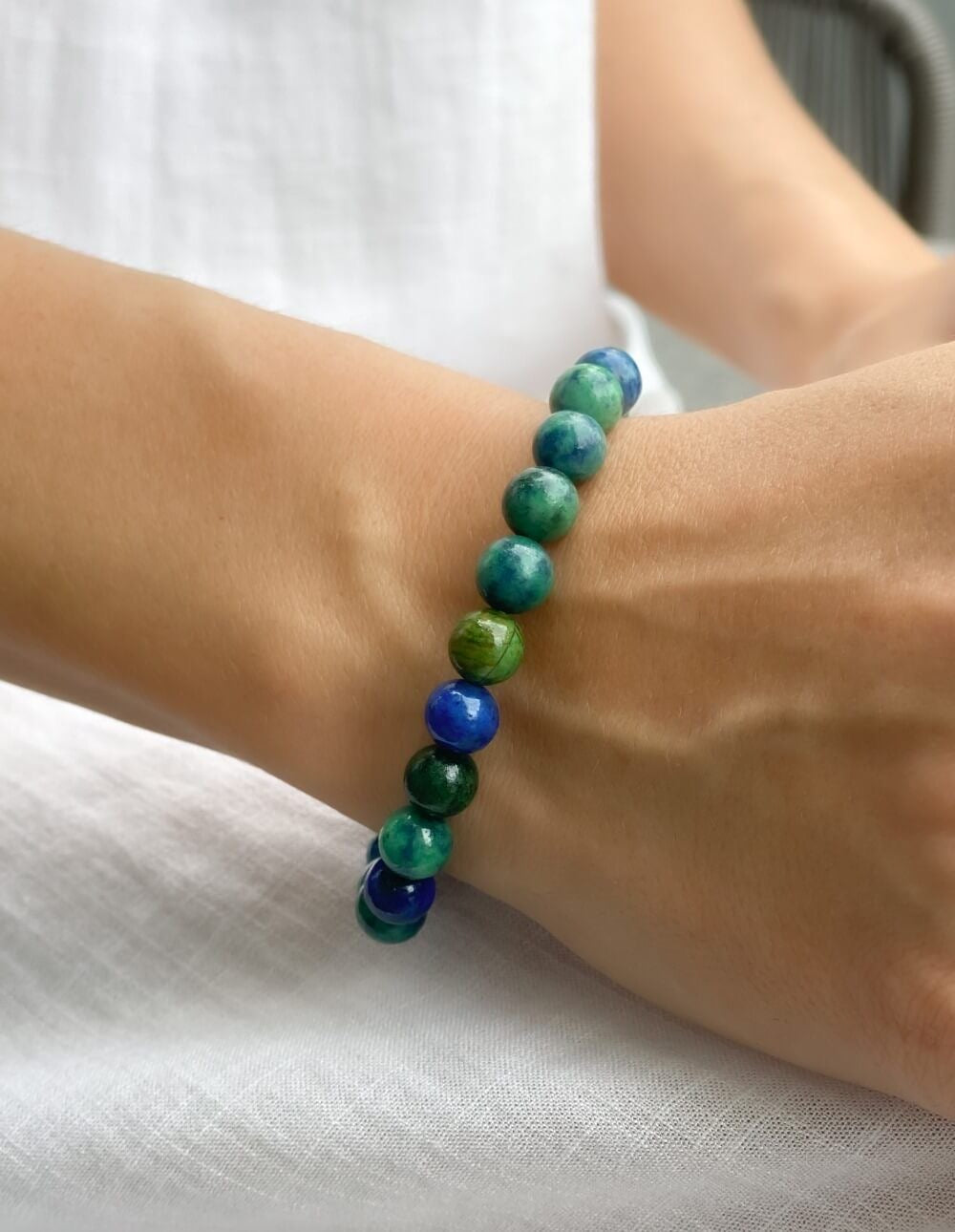 Azurite Bracelet (Natural Azurite Malachite)