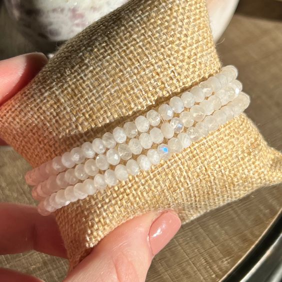 Moonstone Faceted Bracelet (4mm)