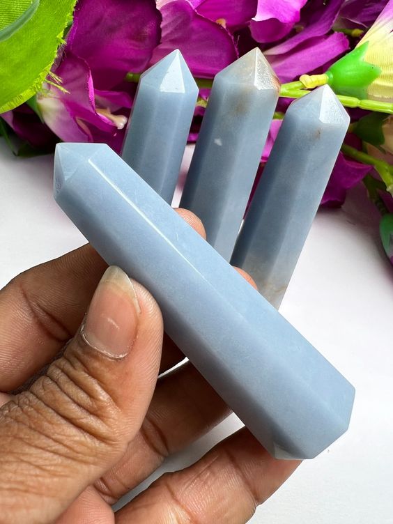 Angelite Crystal Tower