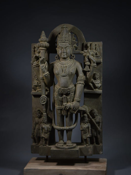 Vintage Vishnu Stone Carving