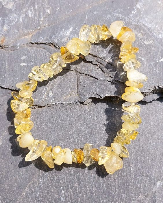 Citrine Chips Crystal Bracelet