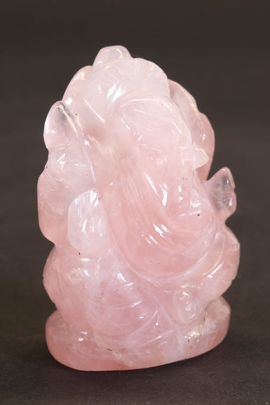 Ganesha in Rose Quartz