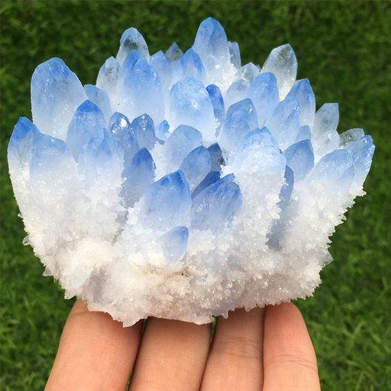 Blue Phantom Quartz Cluster