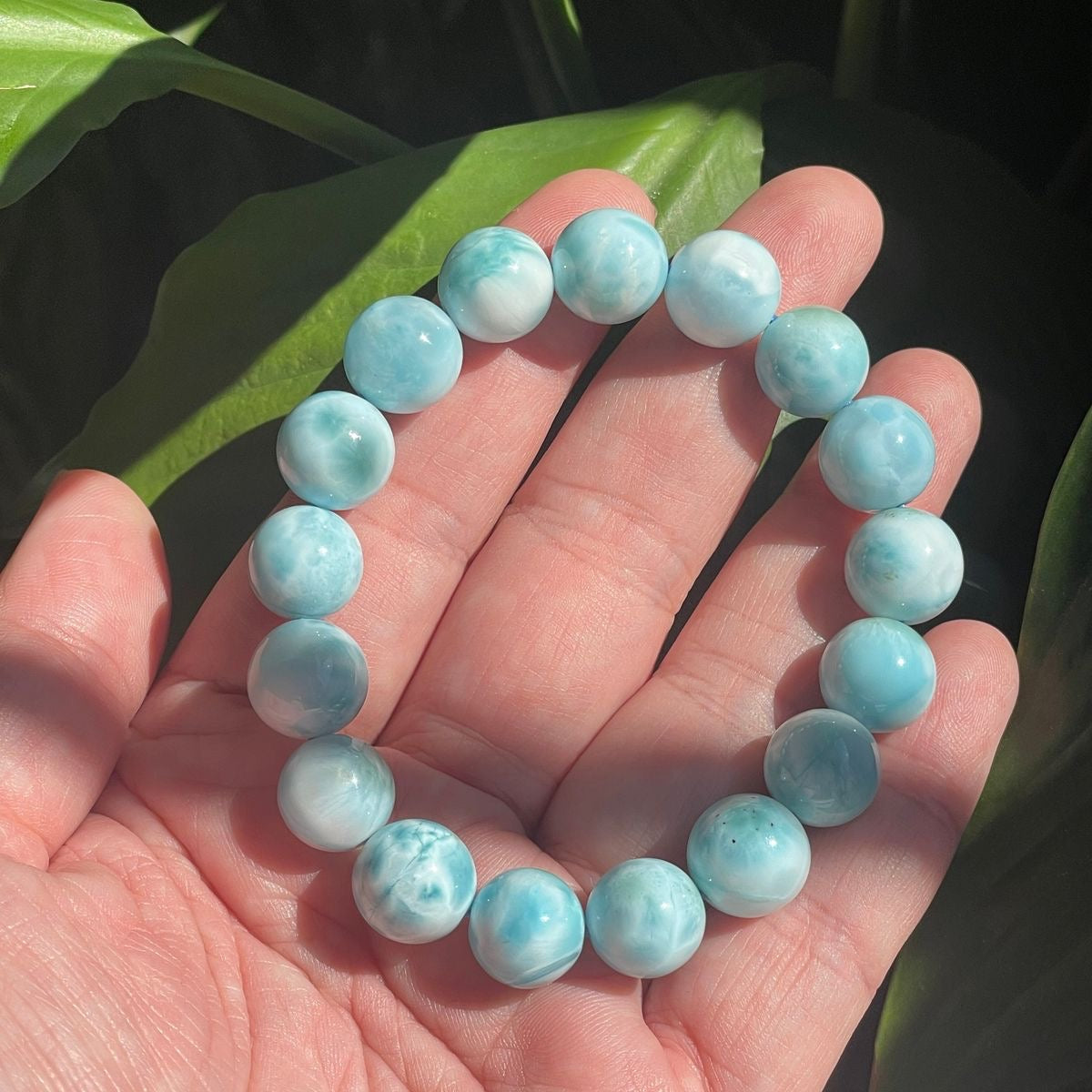 Larimar Natural Bracelet 10mm