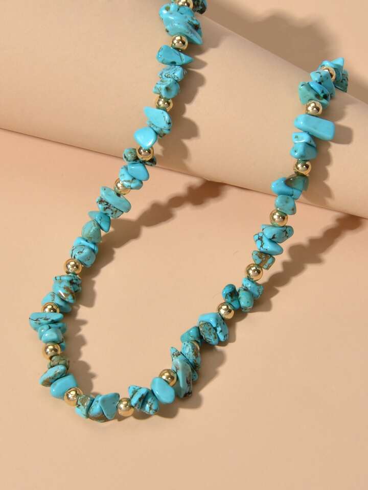 Indian Dyed Turquoise Necklace