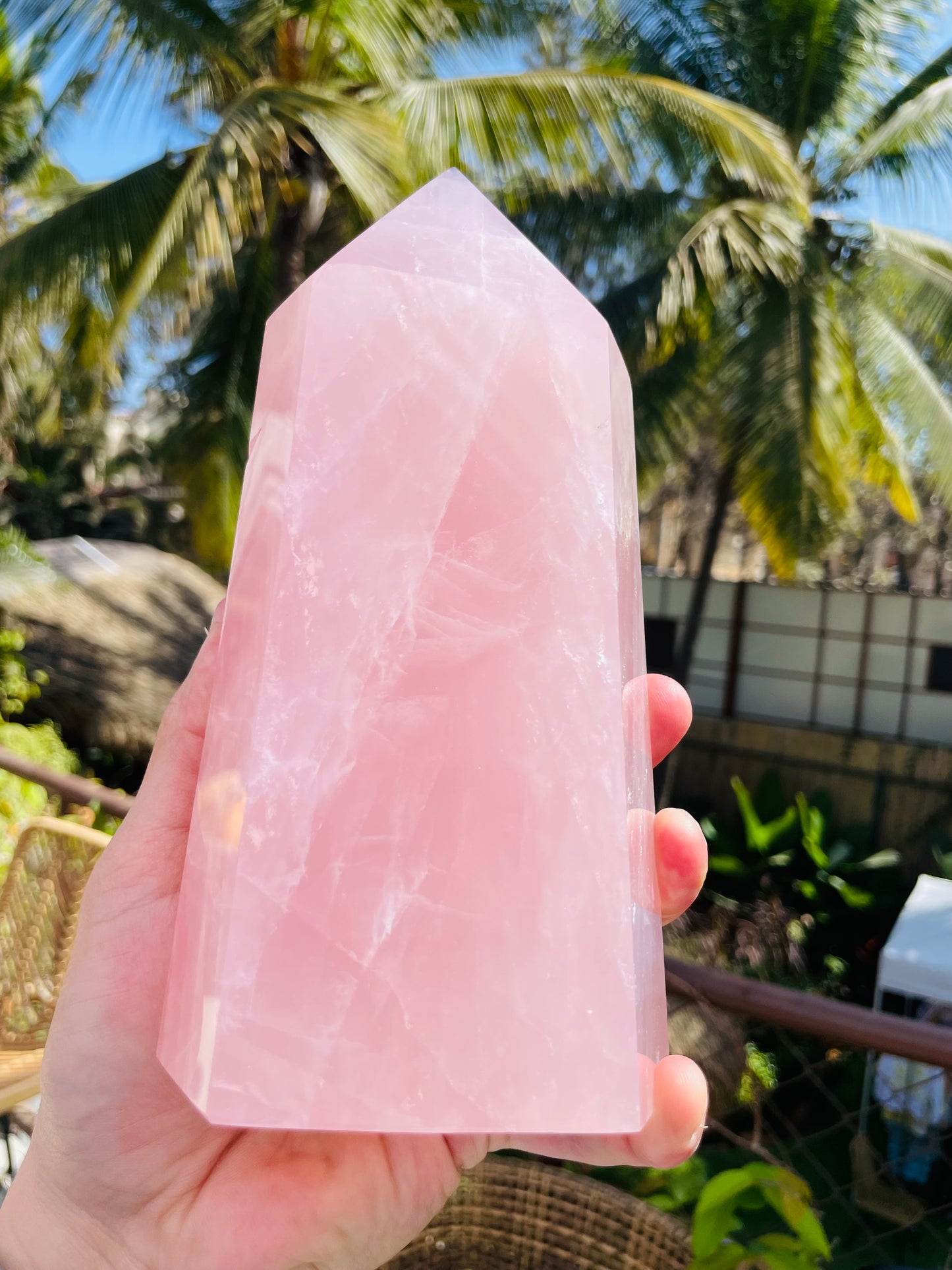 Rose Quartz Large Tower