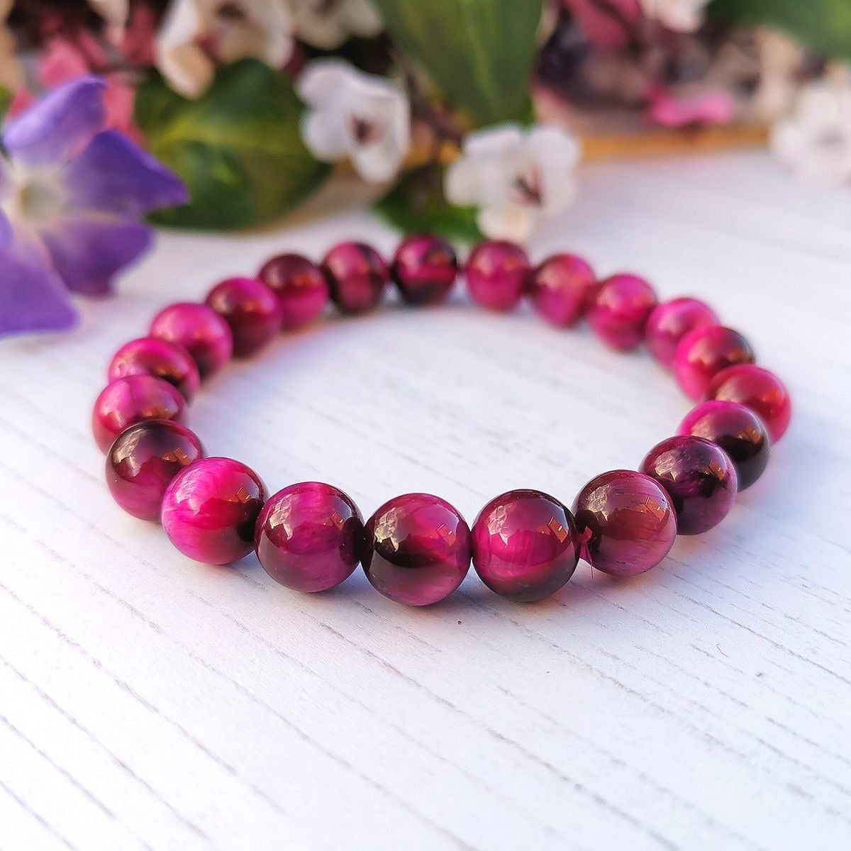 Pink Tiger Eye Crystal Bracelet