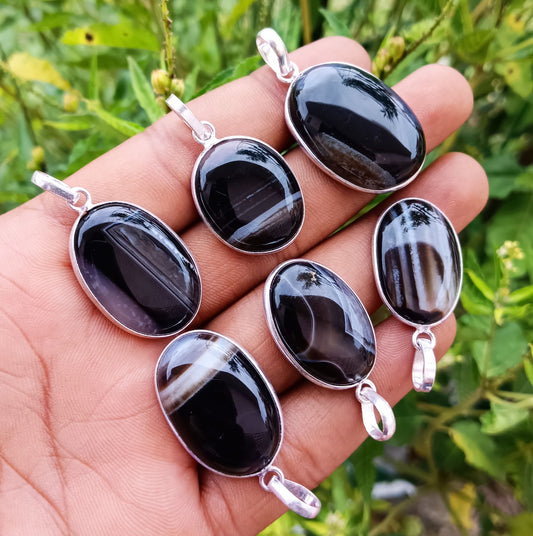 Crystal Pendent In German Sliver