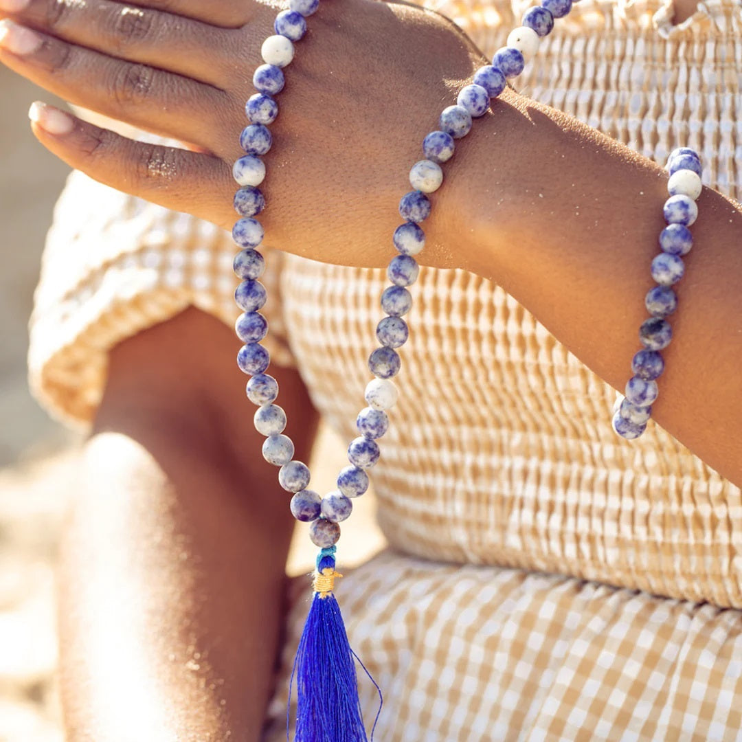 Sodalite Jap Mala 108 Beads