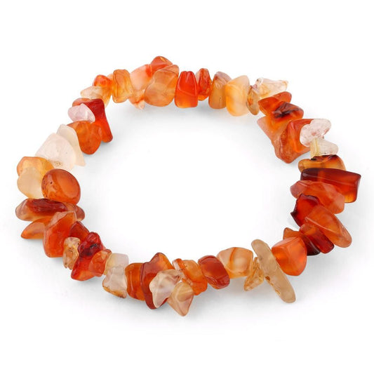 Carnelian Chips Crystal Bracelet