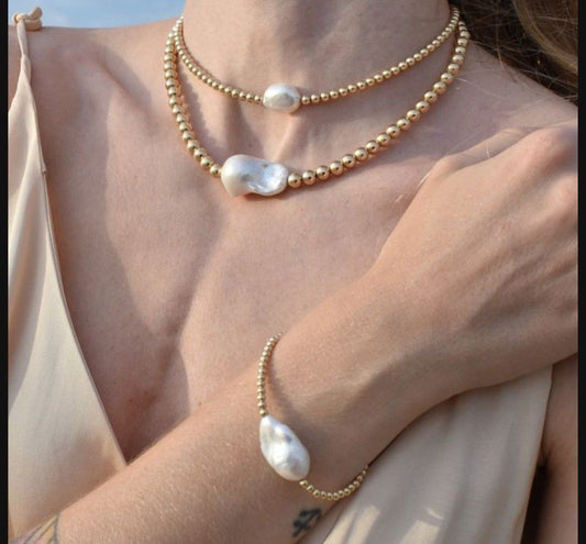 Hematite & Pearl Jewellery