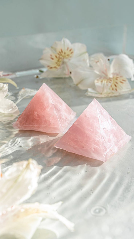 Rose Quartz Small Pyramid