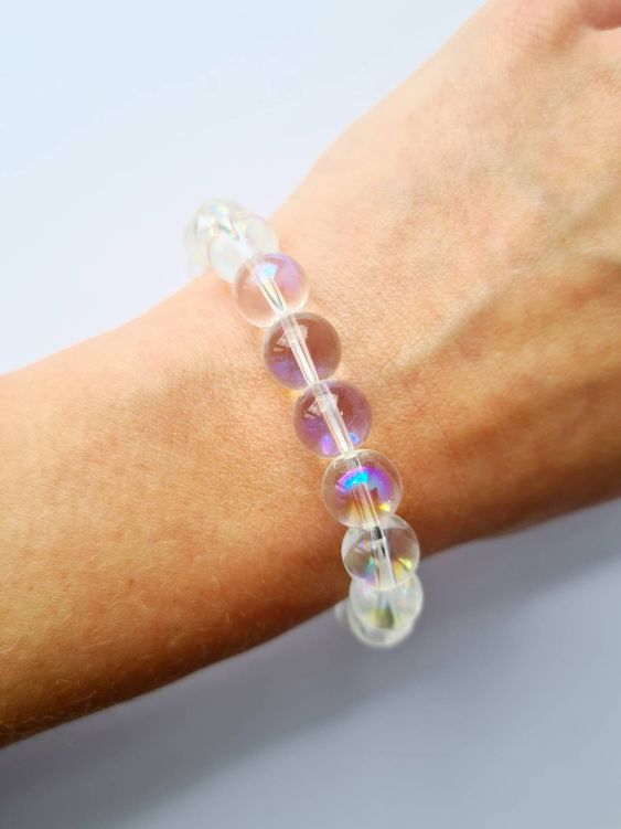 Aura Quartz \ Titanium Quartz Bracelet